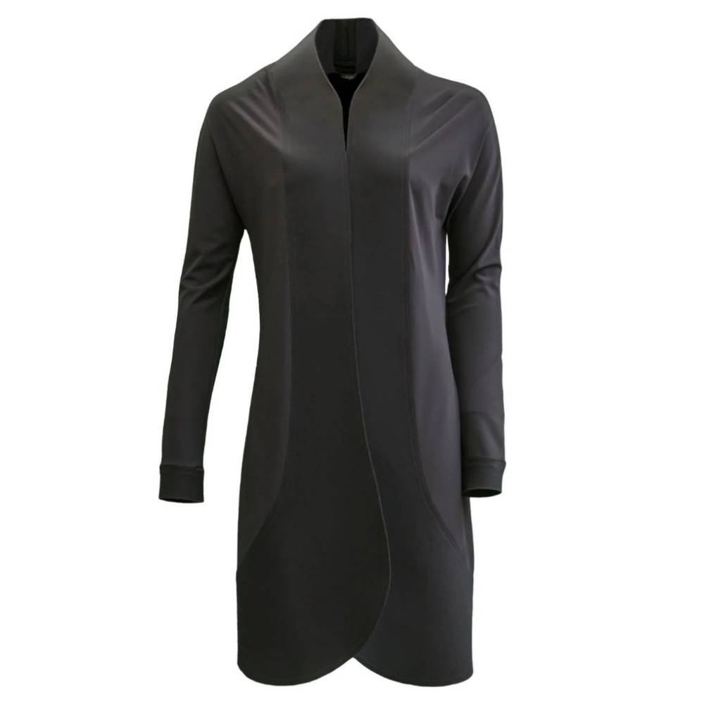 Marie Saint Pierre Kuta2 Long Line Duster Jacket Black Size 7